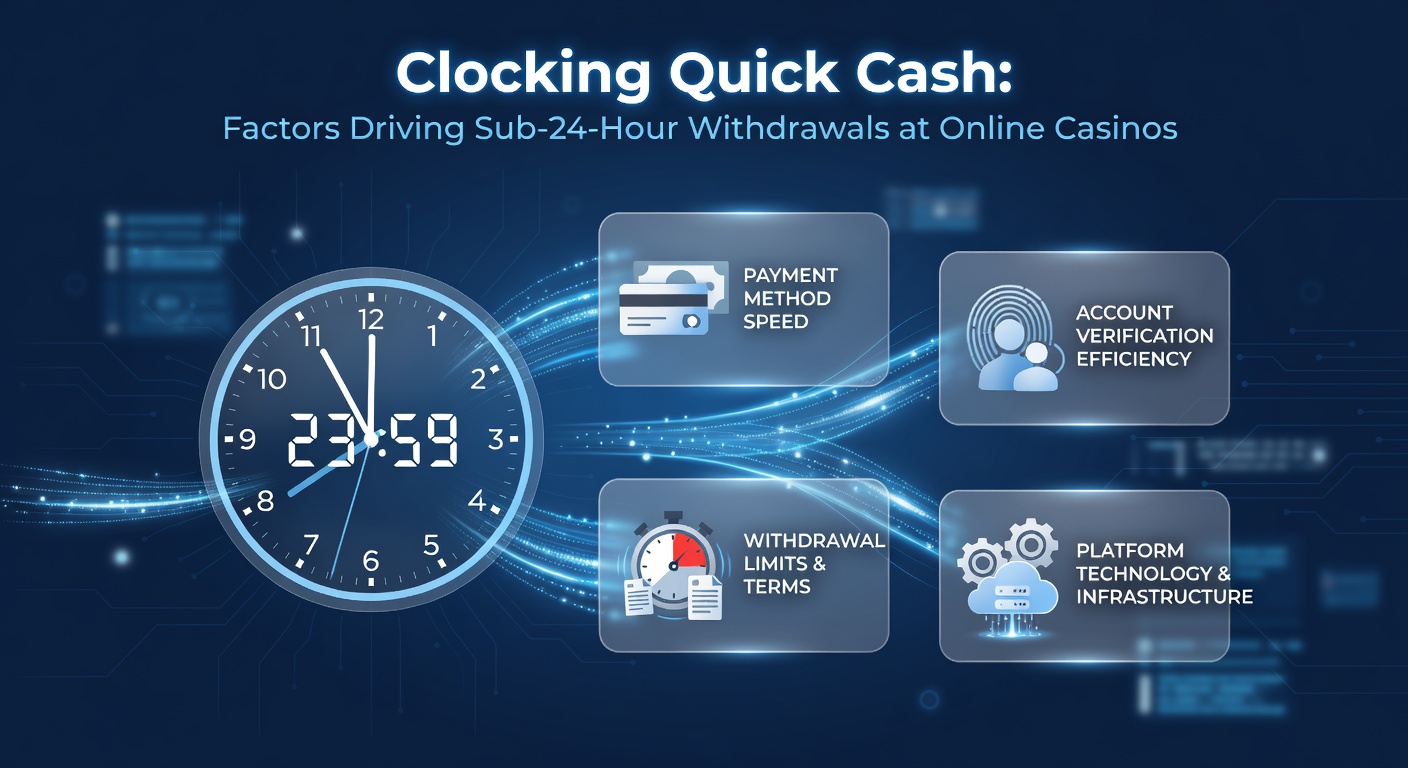 Digital clock showing sub-24-hour withdrawal timelines at an online casino interface, highlighting speed and efficiency in payouts