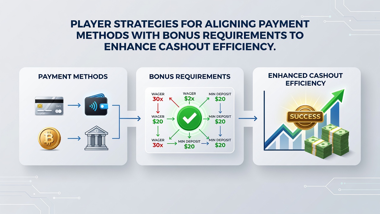 Secure transaction flow diagram showing payment method alignment with casino bonus rules