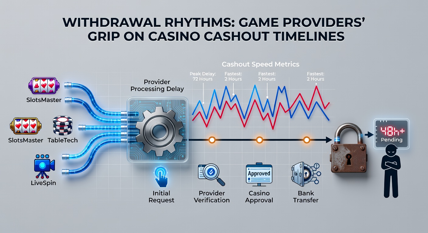Chart illustrating average withdrawal times by game provider, with bars for NetEnt, Evolution, and Pragmatic Play across different regions
